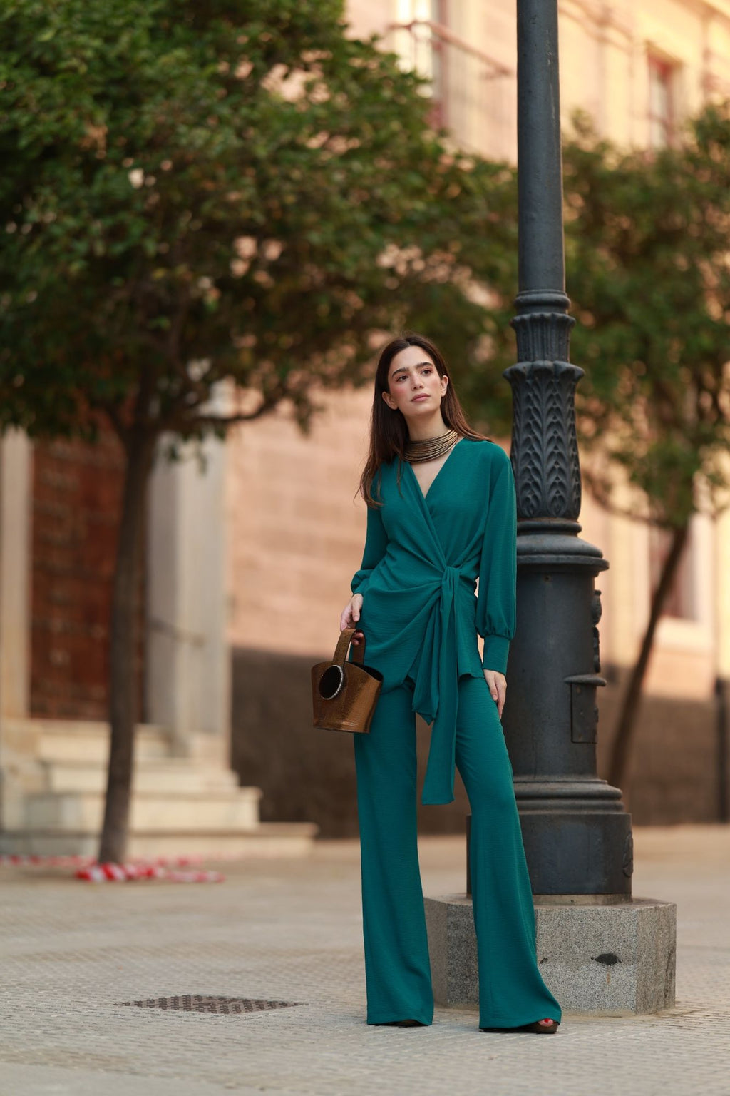 PANTALÓN ÁMBAR VERDE