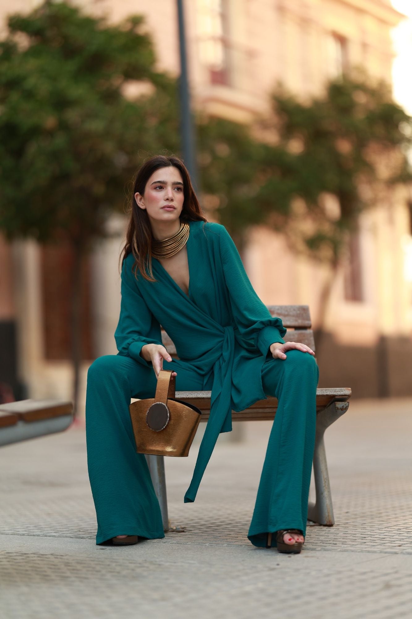 PANTALÓN ÁMBAR VERDE