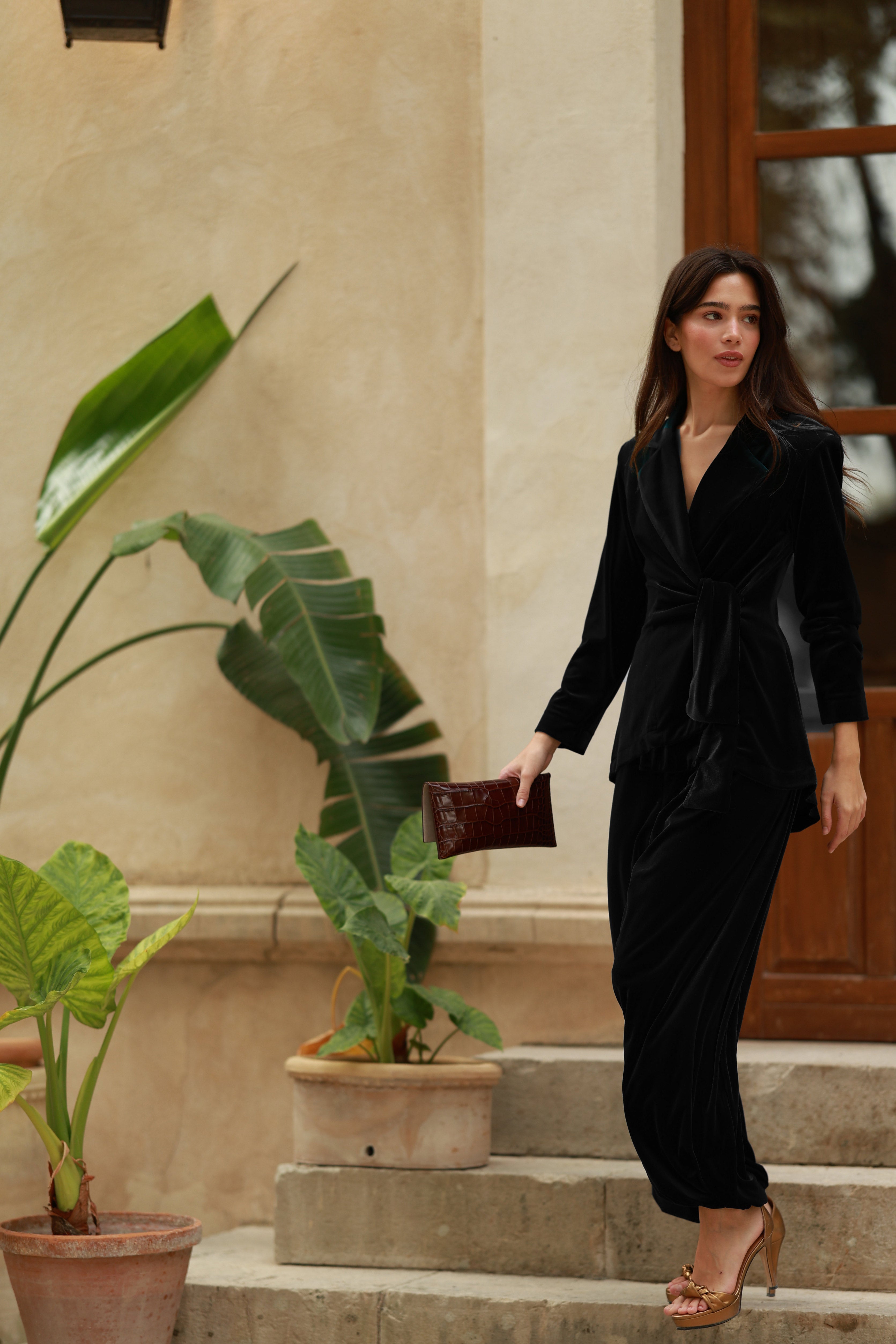 PANTALÓN BAGGY TERCIOPELO NEGRO