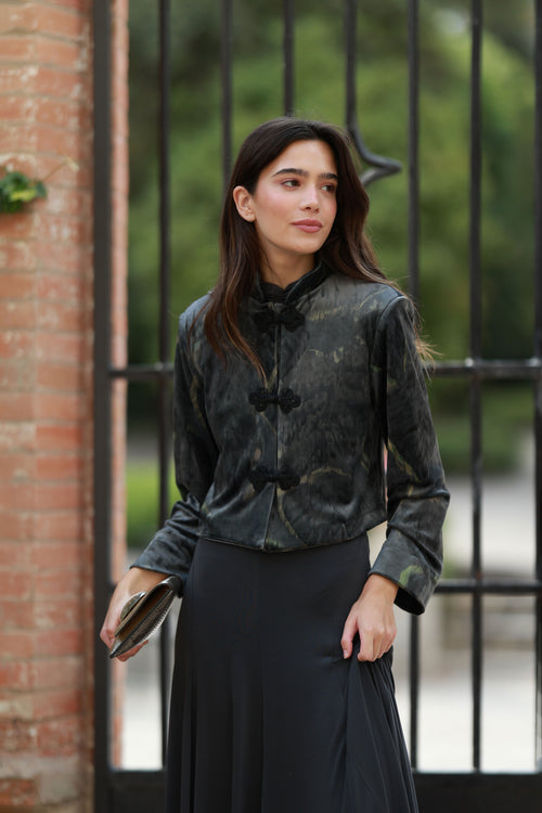 CHAQUETA CORTA CAMELIA GRIS