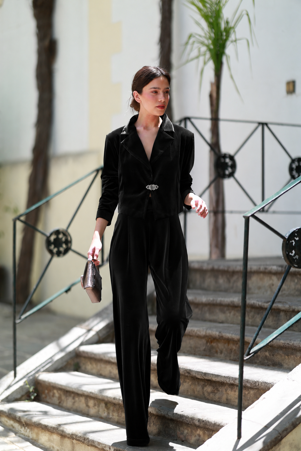 CHAQUETA JOYA TERCIOPELO NEGRO