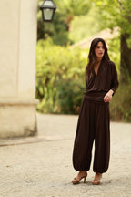 PANTALÓN BAGGY FAJÍN MARRÓN