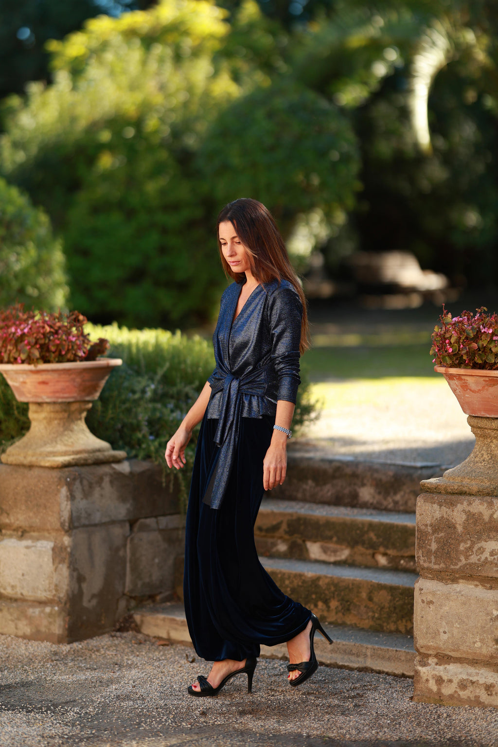 PANTALÓN BAGGY TERCIOPELO AZUL