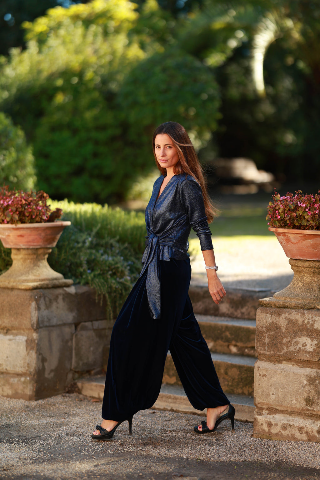 PANTALÓN BAGGY TERCIOPELO AZUL