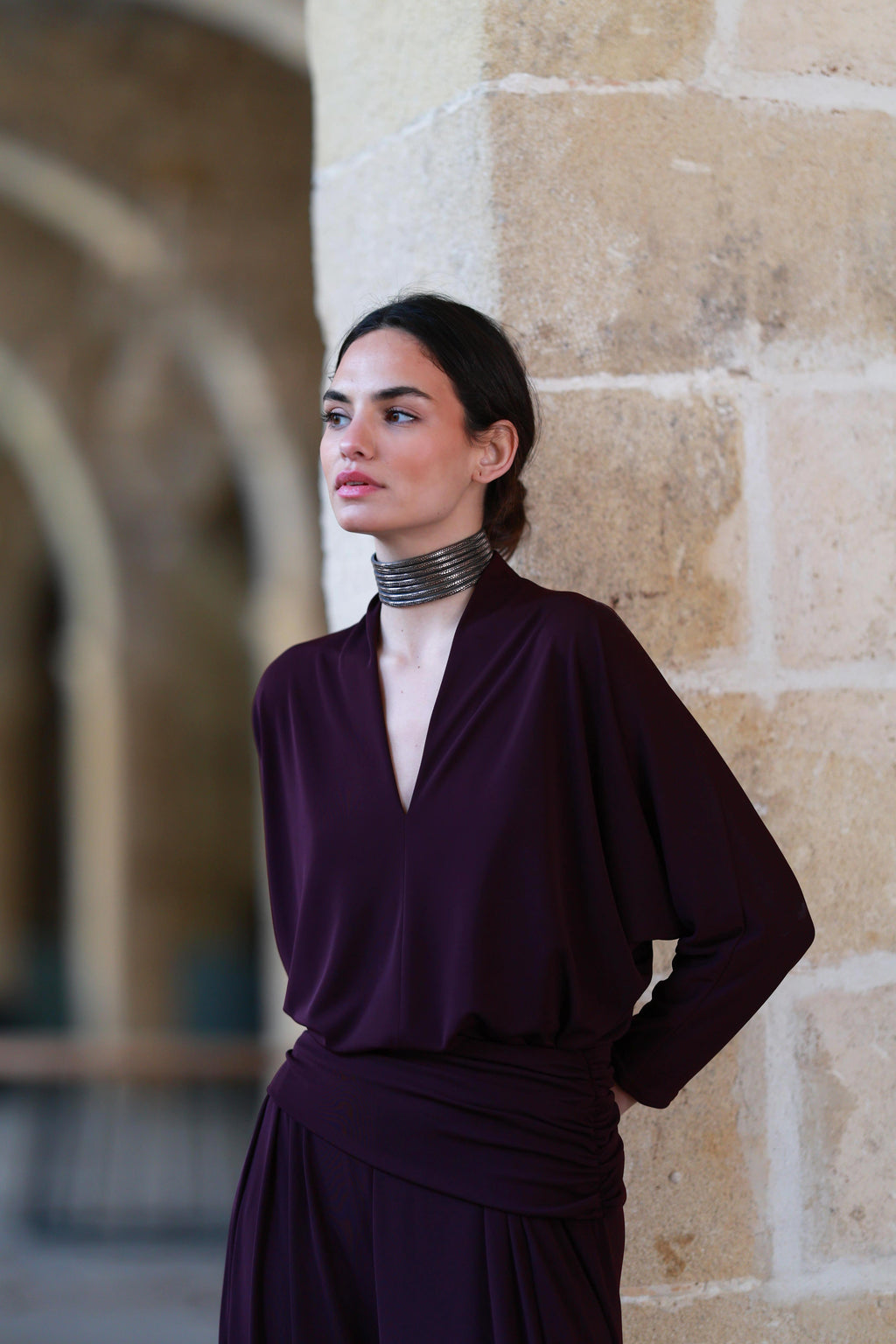 TOP VALENTINA BERENJENA