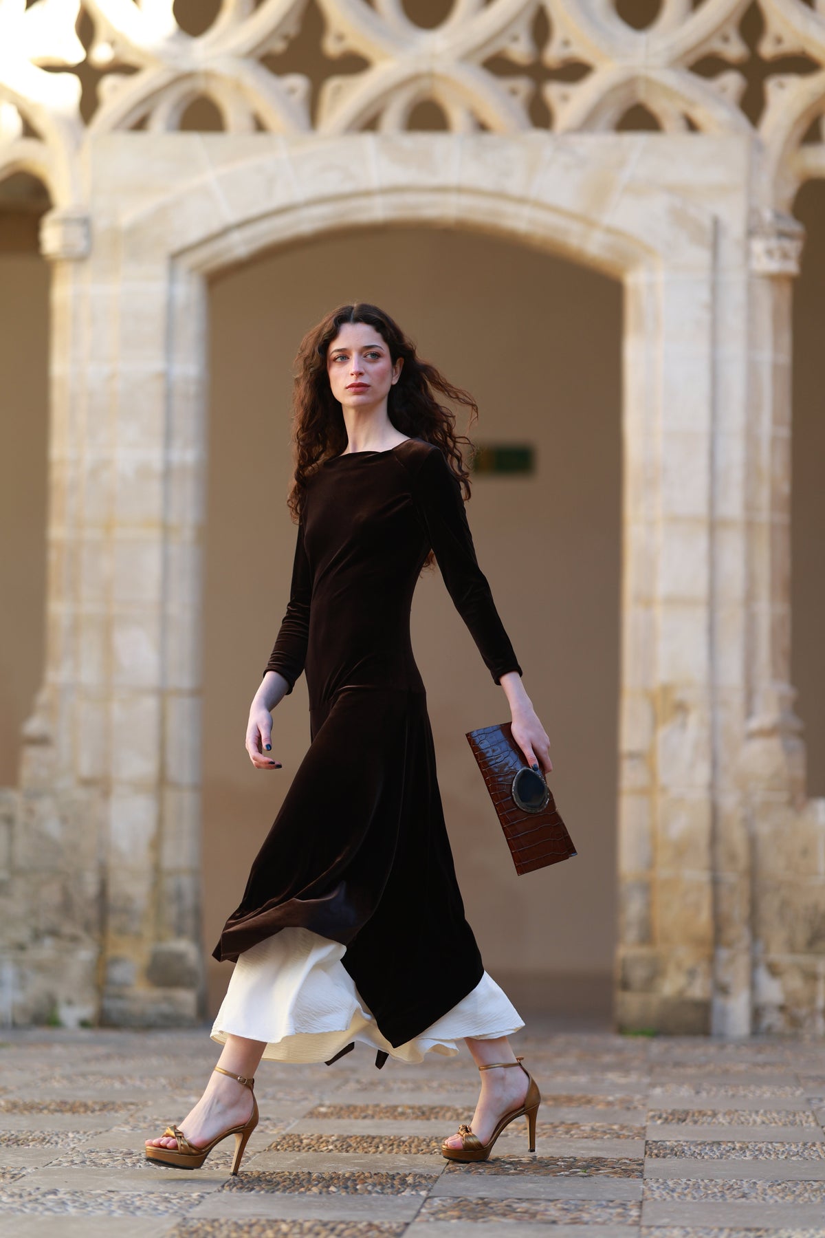 VESTIDO COMBI TERCIOPELO