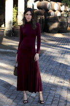 VESTIDO NORA BURDEOS