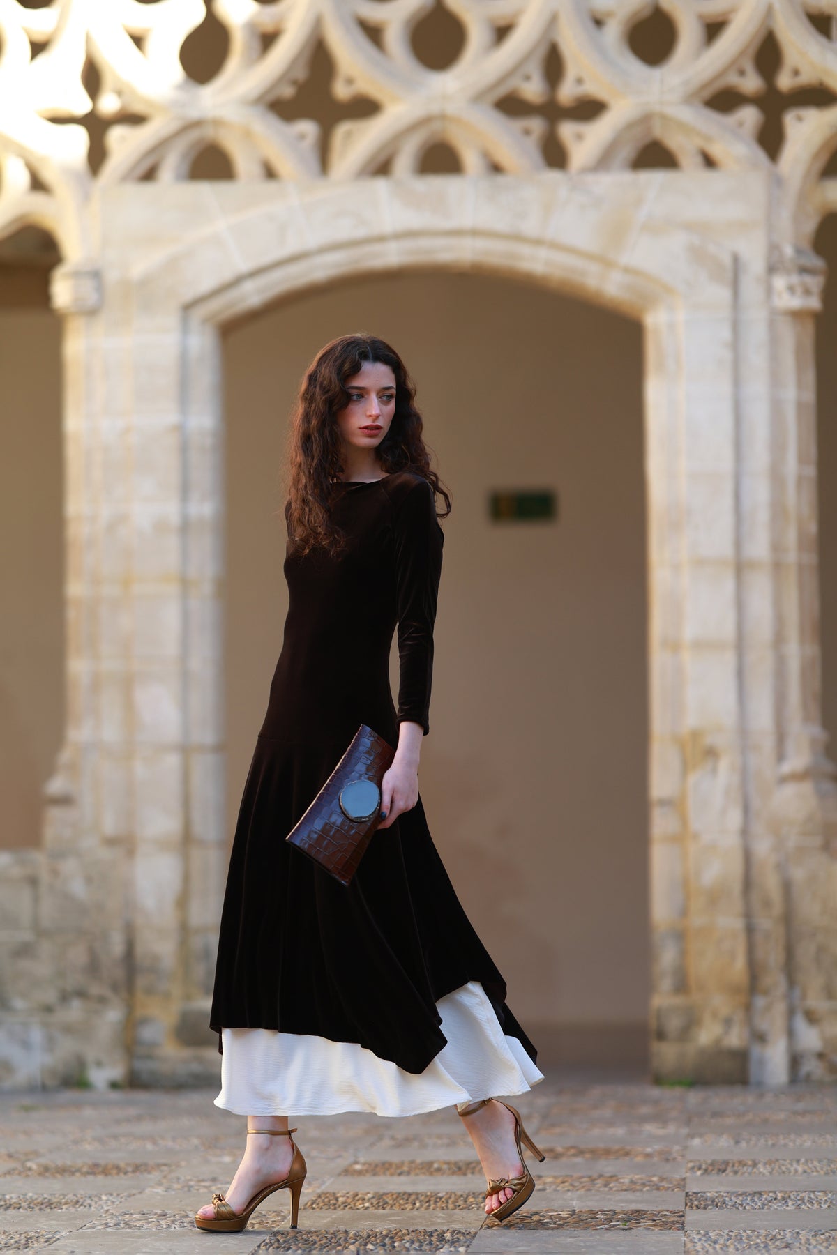 VESTIDO COMBI TERCIOPELO